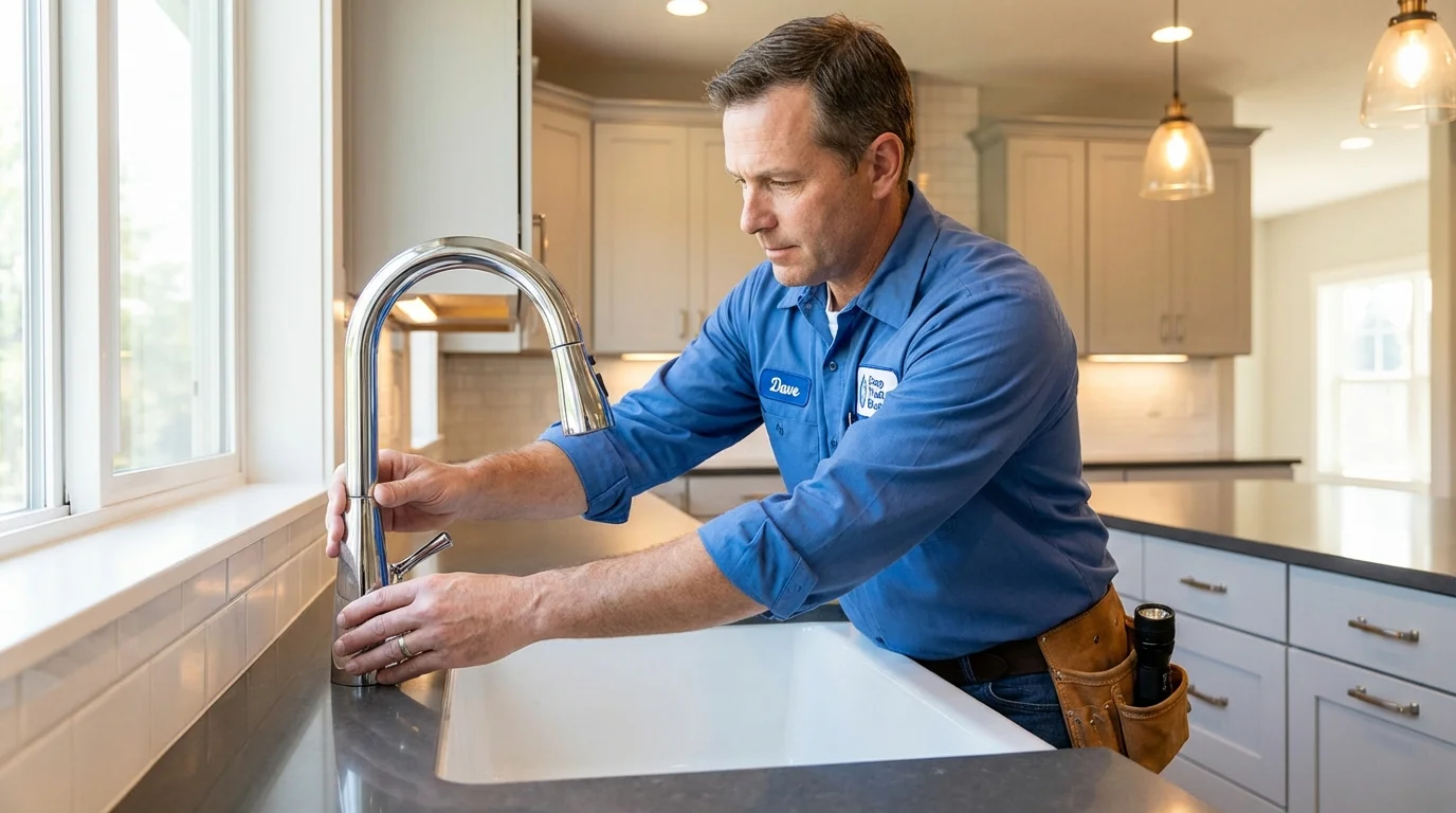 Kitchen faucet installation by Johns Plumbing LLC in La Plata